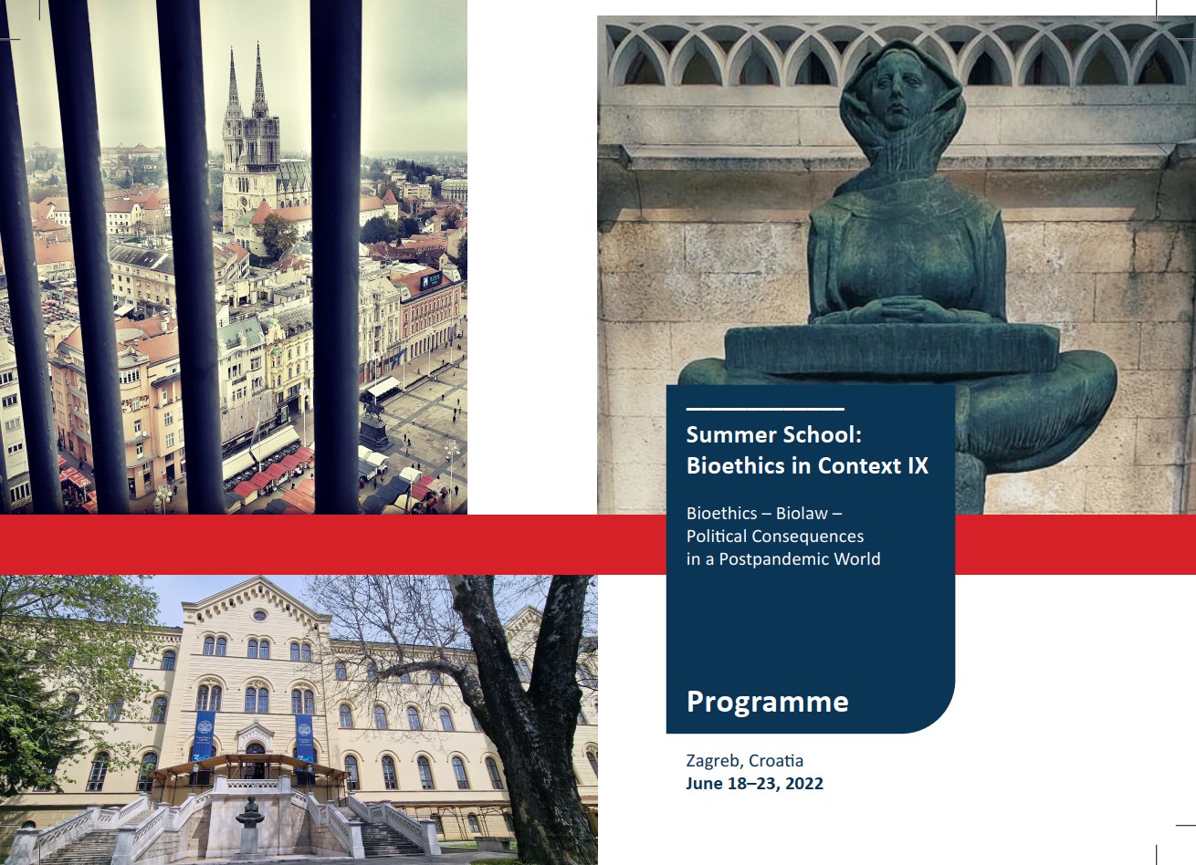 Summer School “Bioethics in Context IX” (Zagreb, June 18–23, 2022)
